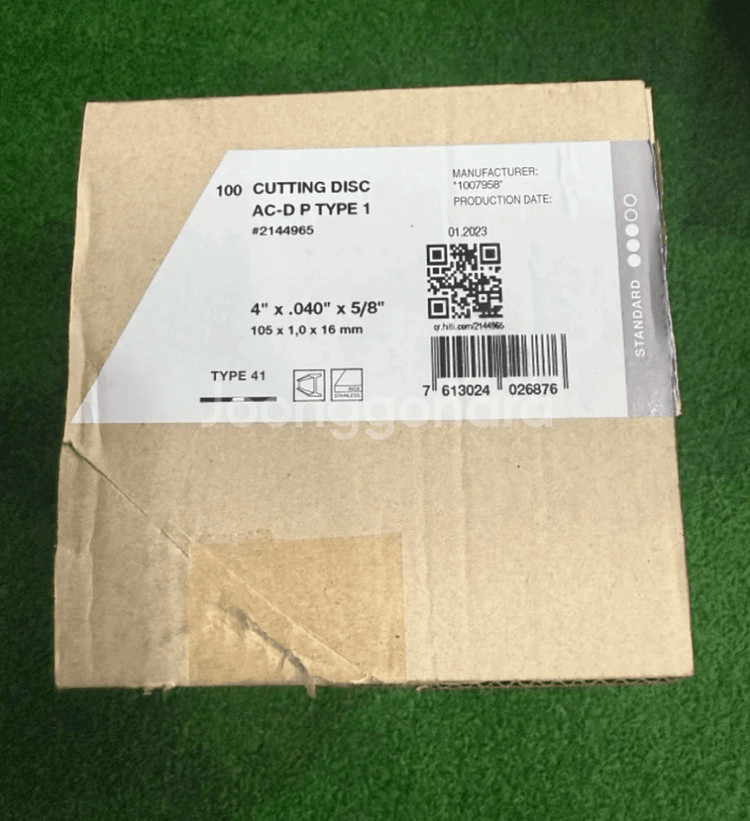 힐티 4인치 절단석 100개입 (4인치 그라인더 날)--1