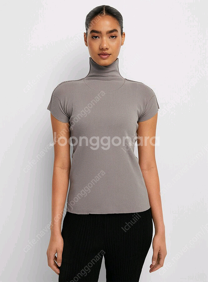 이세이미야케 코튼 바게트 니트 탑--3