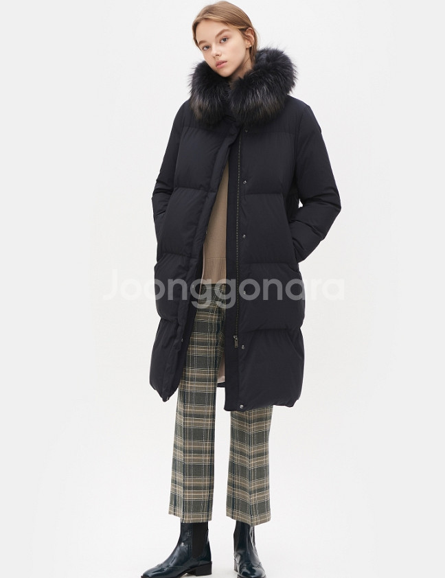 빈폴레이디스 소피다운 롱패딩 100 블랙--6