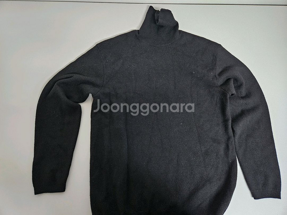 무신사 미니멀 터틀 넥 니트 블랙 M--1