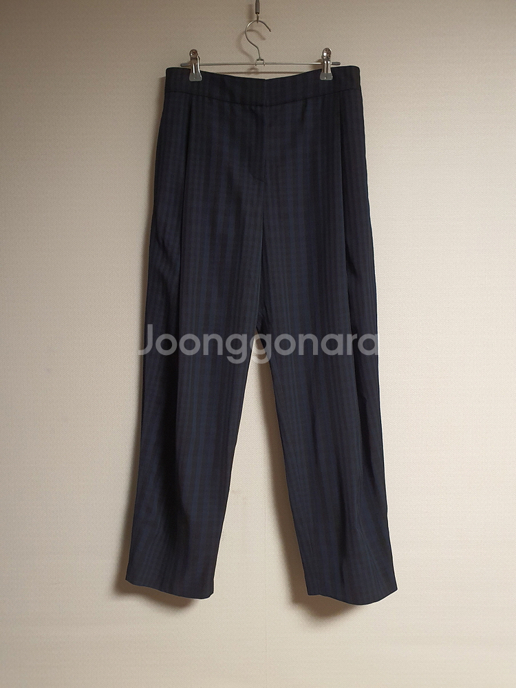 타임 time 한섬 백밴딩 핀턱 와이드 팬츠 55사이즈--1