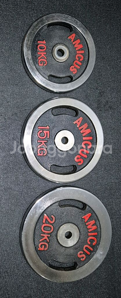 (택포) 20KG 15KG 10KG 크롬 원판 바벨--1