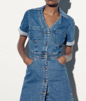 자라 데님 청 원피스 Z1975 MINI DENIM 이미지
