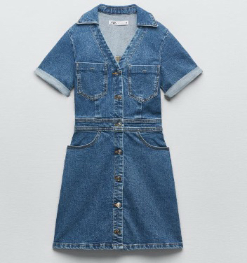 자라 데님 청 원피스 Z1975 MINI DENIM 이미지