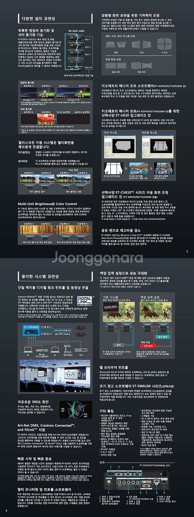 파나소닉 PT-RW730 7천안시 레이저 중고빔프로젝터--3