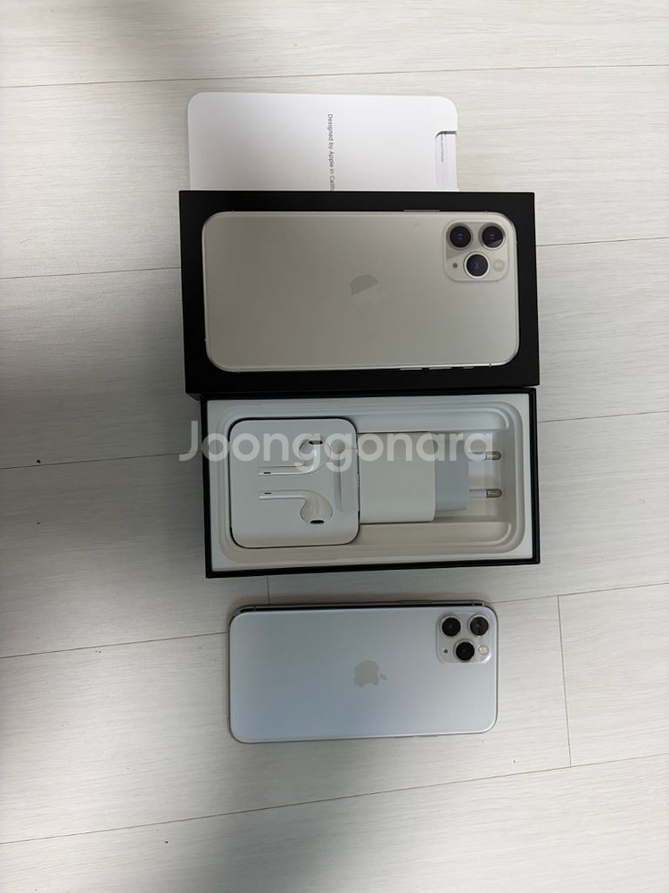 아이폰 11 Pro 실버 256GB 풀박스 구성품미사용--1