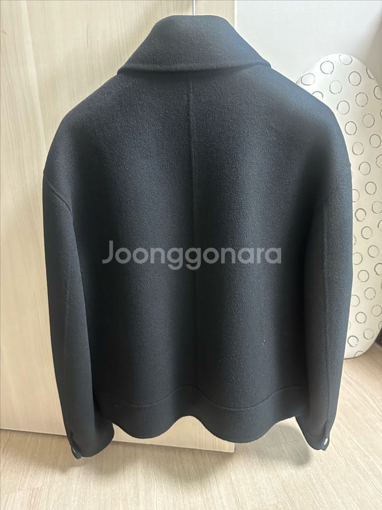 산드로옴므 빅사이즈 포켓 집업 크롭 자켓 블랙--3