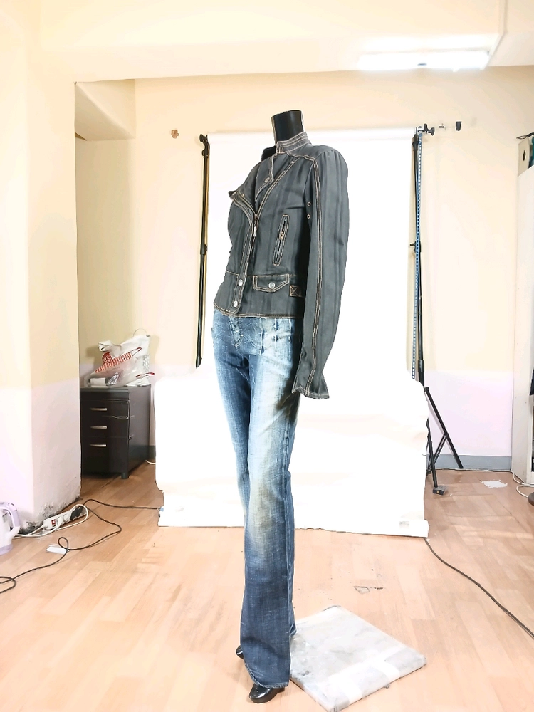 저스트까발리 블루블랙 여성 청자켓 이미지