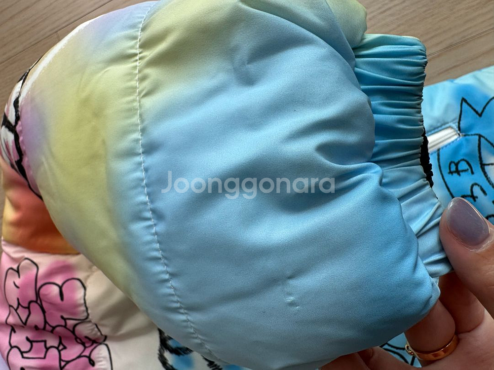 히로 리버시블 블랙 드로잉패딩 120사이즈--2