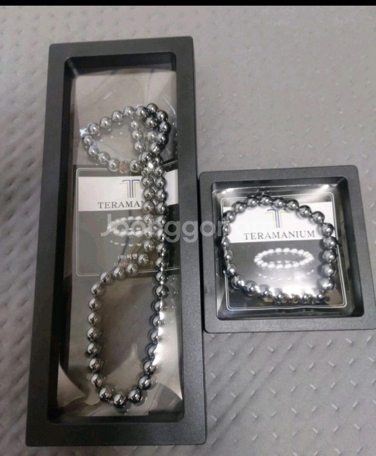 테라헤르츠 정품 건강 팔찌 목걸이 셋트--0