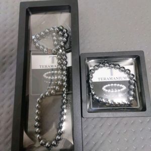 테라헤르츠 정품 건강 팔찌 목걸이 셋트
