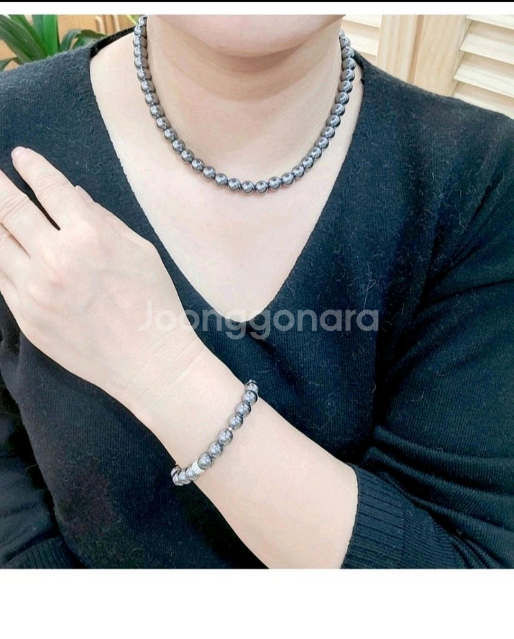 테라헤르츠 정품 건강 팔찌 목걸이 셋트--5