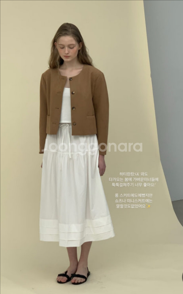 포레스트 라떼 스웨이드 자켓 크롭 숏코트--0