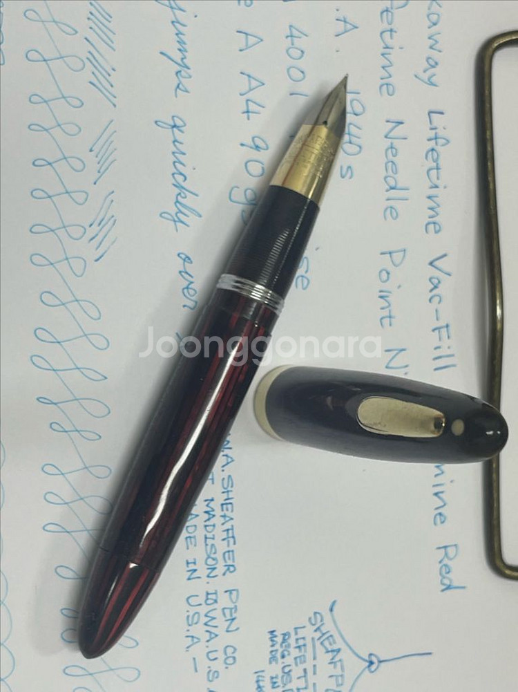 쉐퍼 만년필 터커웨이 Vac-Fill 카민 레드 14K--3