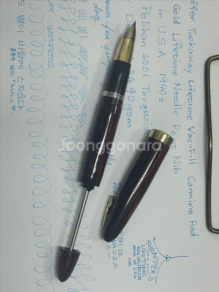 쉐퍼 만년필 터커웨이 Vac-Fill 카민 레드 14K--8