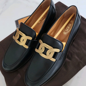 TODS 토즈 블랙 레더 로퍼 1회 실내착용