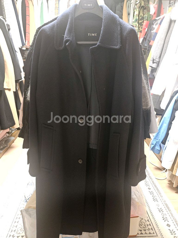 (최종가격)21fw 타임옴므 발마칸 코트 100 네이비--1