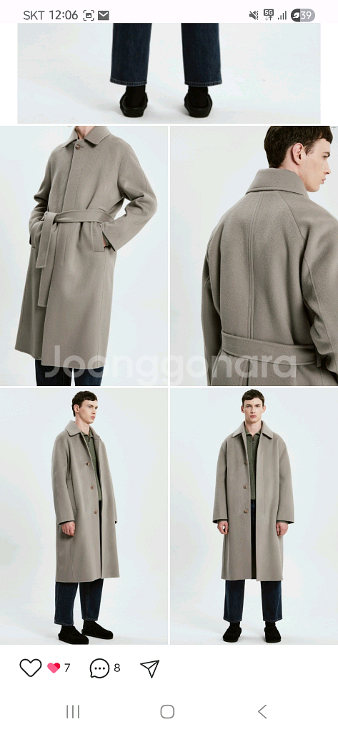 (최종가격)21fw 타임옴므 발마칸 다크그레이 코트--0