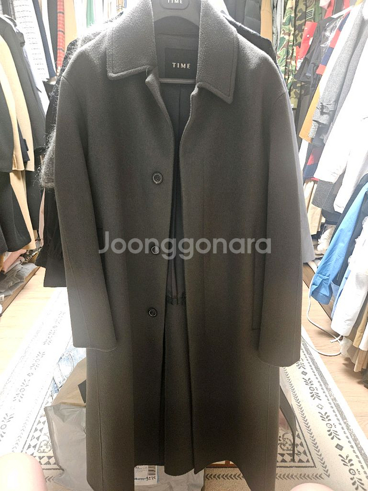 (최종가격)21fw 타임옴므 발마칸 다크그레이 코트--1