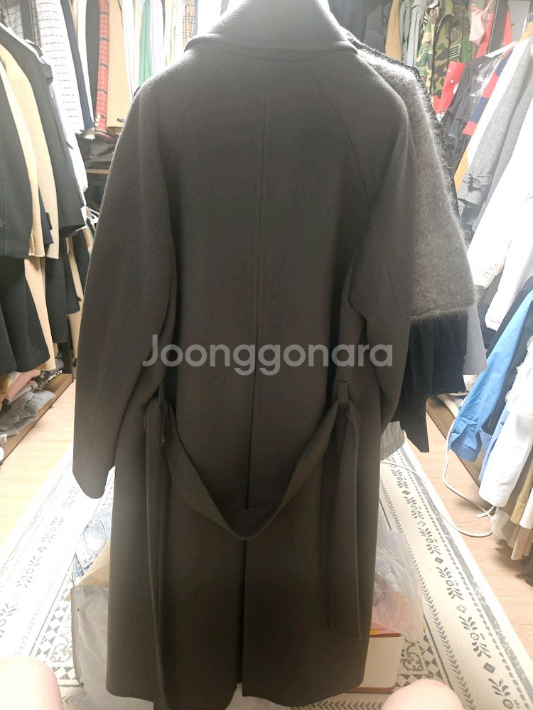 (최종가격)21fw 타임옴므 발마칸 다크그레이 코트--4