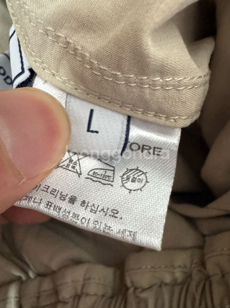 라퍼지스토어 밑단 스트링 빅 포켓 밴딩 카고팬츠 L--2