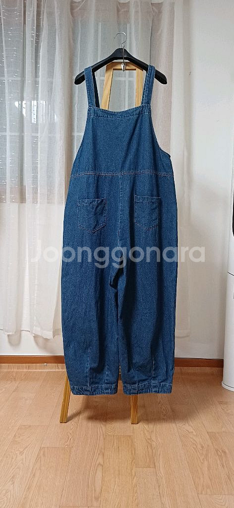 데님 멜빵 청바지 XL(택포)--1