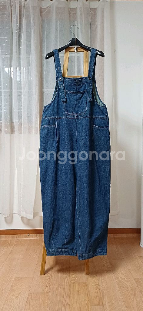 데님 멜빵 청바지 XL(택포)--0