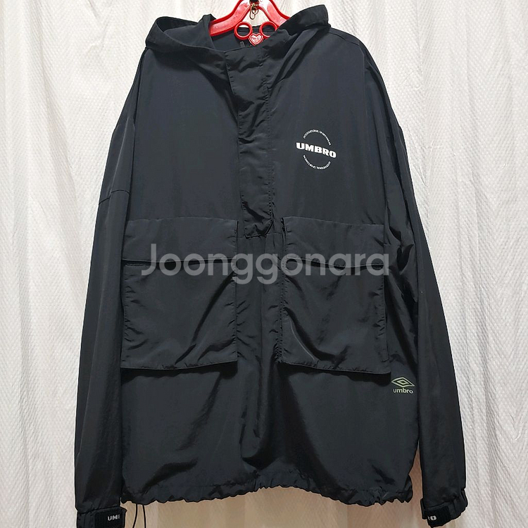 엄브로 쿨터치카고포켓아노락 바람막이 블랙 110(2XL--1