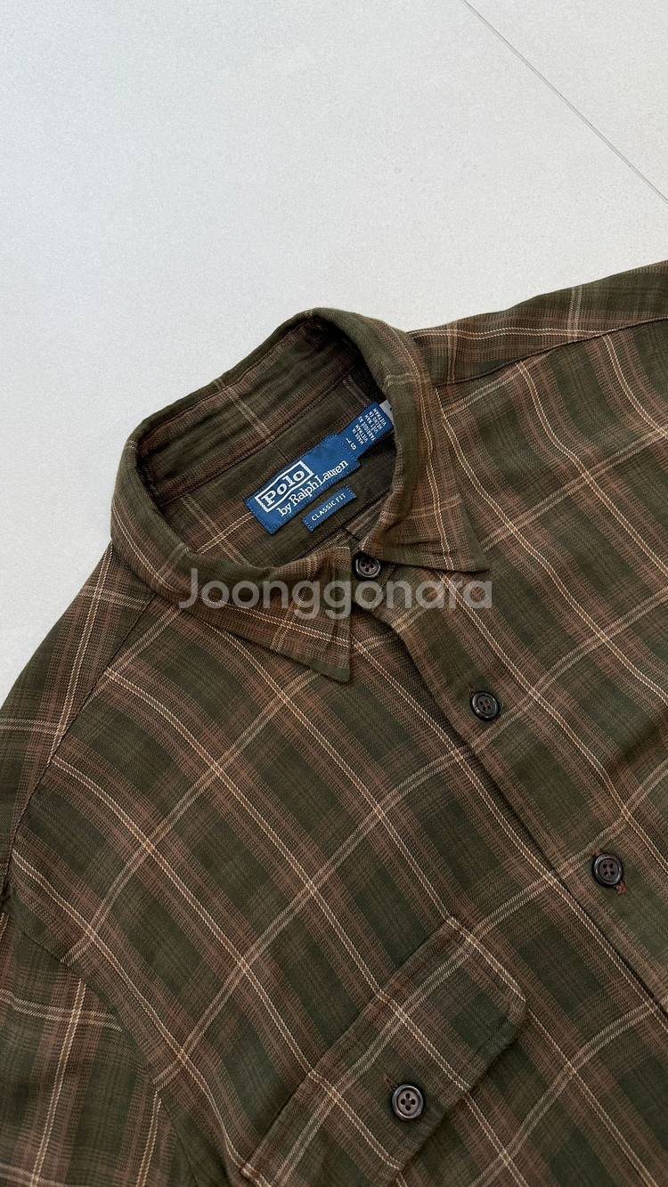 폴로 클래식핏 플레드 셔츠 / 타탄 / L--4