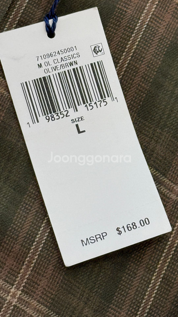 폴로 클래식핏 플레드 셔츠 / 타탄 / L--5