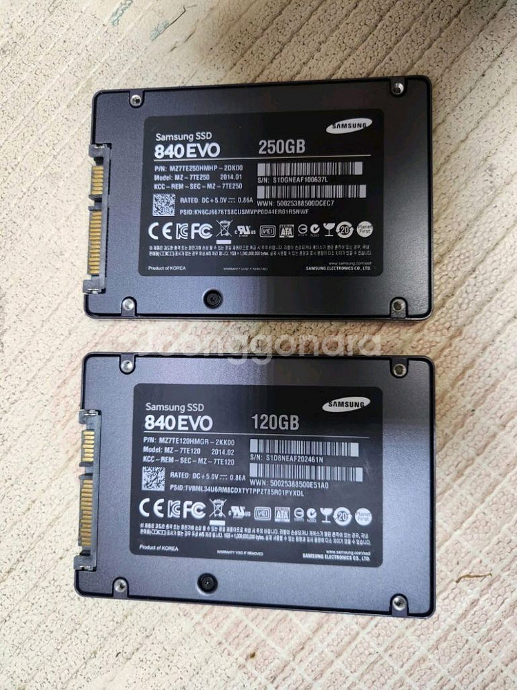 삼성 120, 250 ssd 2종 일괄--1