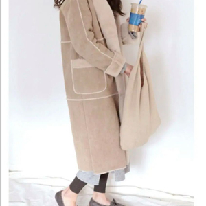 스웨이드 롱 무스탕