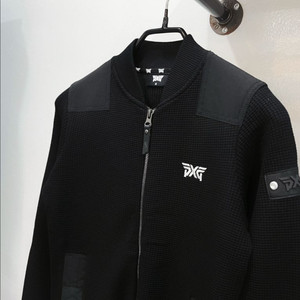 [미착용](44/xs) pxg 블랙 와펜포인트 니트자켓