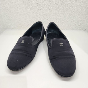 샤넬 블랙 패브릭 CC로고 여성 로퍼 G30637 35