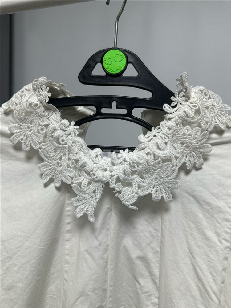 레이스 포인트 화이트 블라우스 55--2