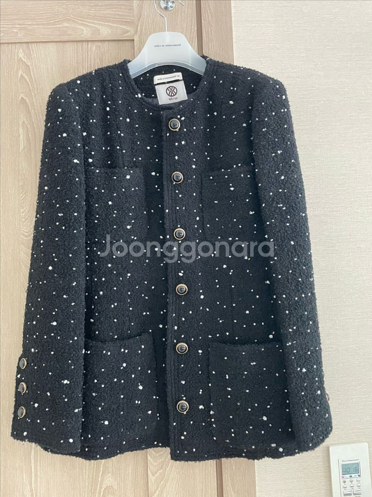 쎄모먼/ Miros Dots tweed jacket--1