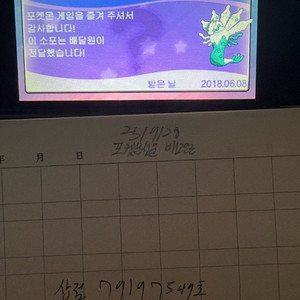 포켓몬스터 이로치 배포 지가르데