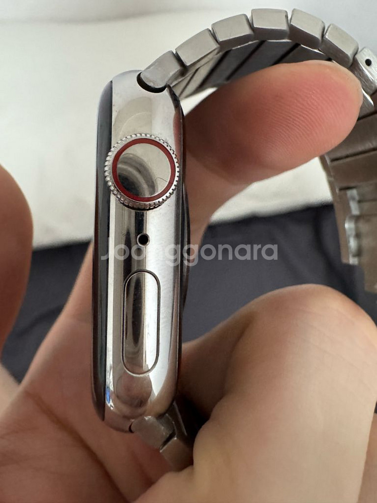[배터리100]애플워치 6 스테인리스 실버 44mm--4