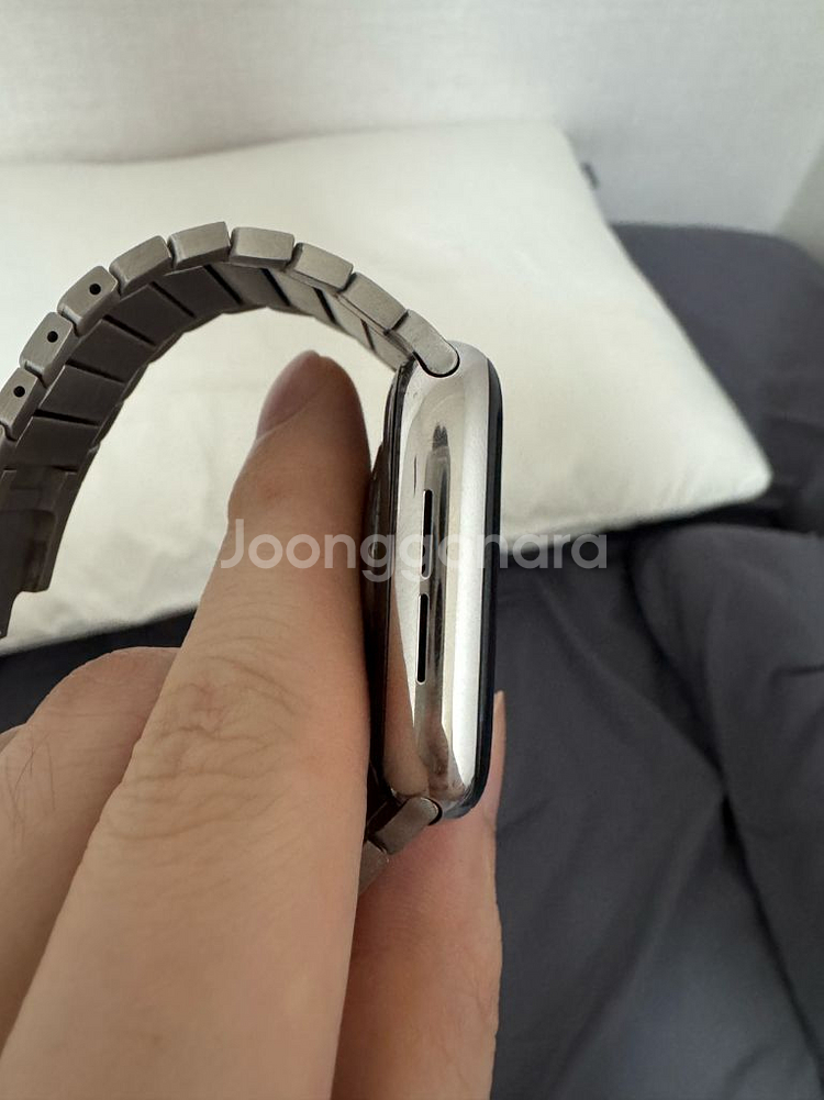 [배터리100]애플워치 6 스테인리스 실버 44mm--1