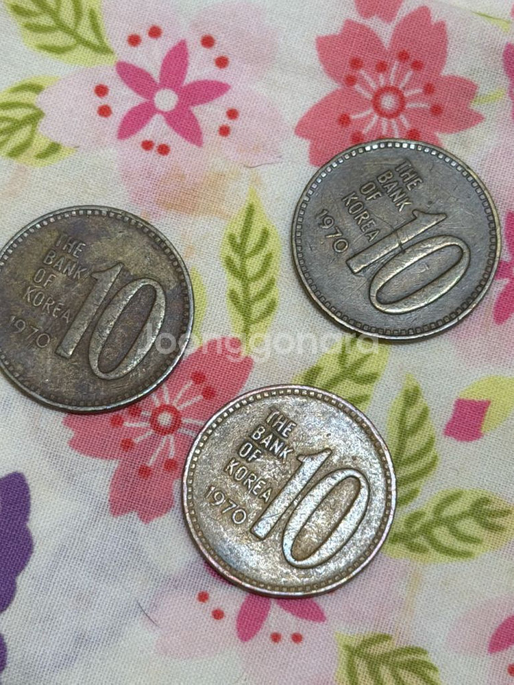1970년도 10원옛날희귀동전--0