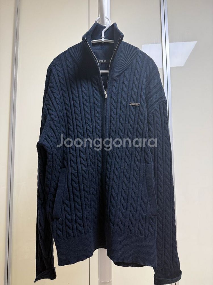 게스 케이블 집업 가디건 105사이즈--0