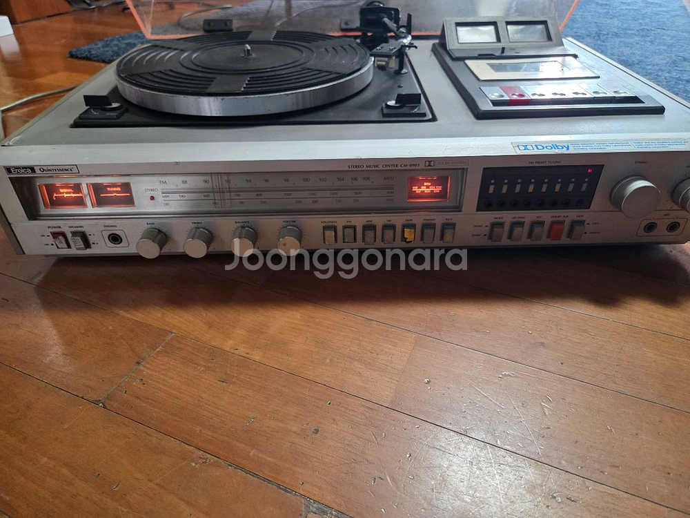 에로이카 빈티지 올인원 오디오 카세트 턴테이블 라디오--1