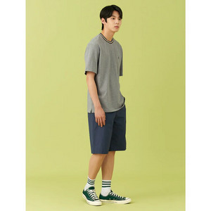 빈폴 그레이 티핑 라운드넥 티셔츠 100사이즈