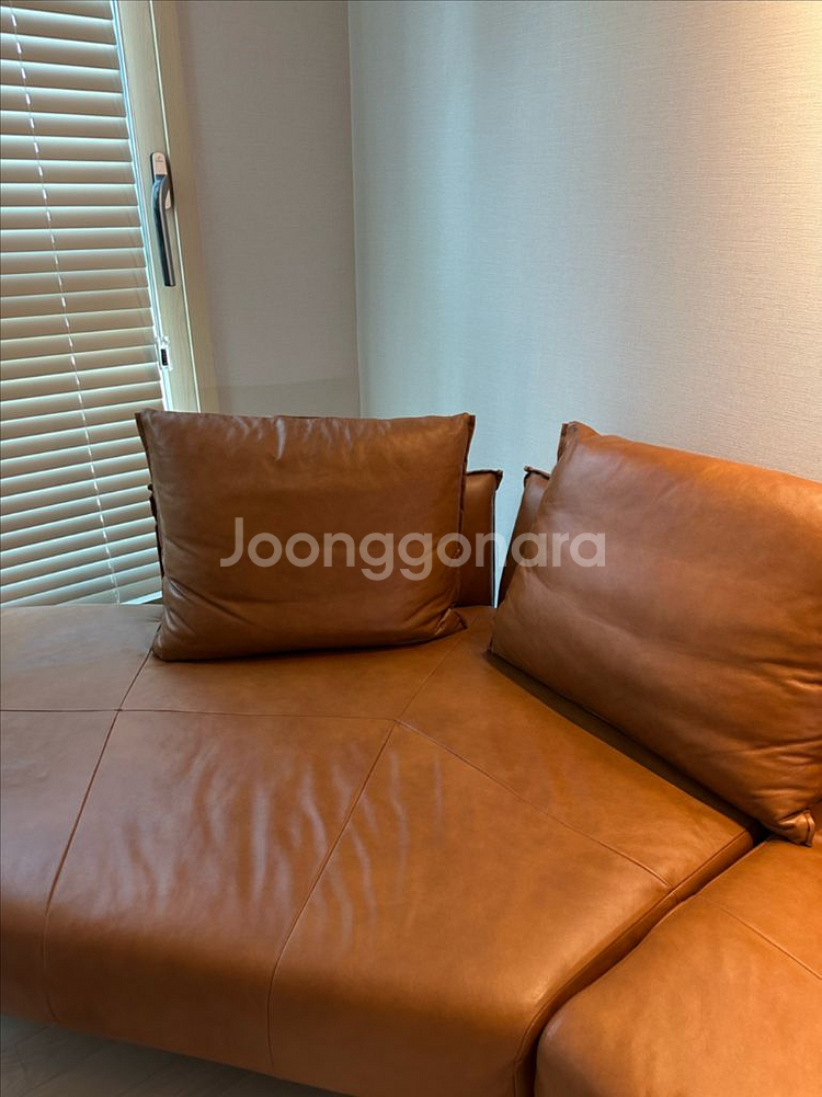 시스디자인 덴버쇼파 4인쇼파 이태리천연면피가죽--3