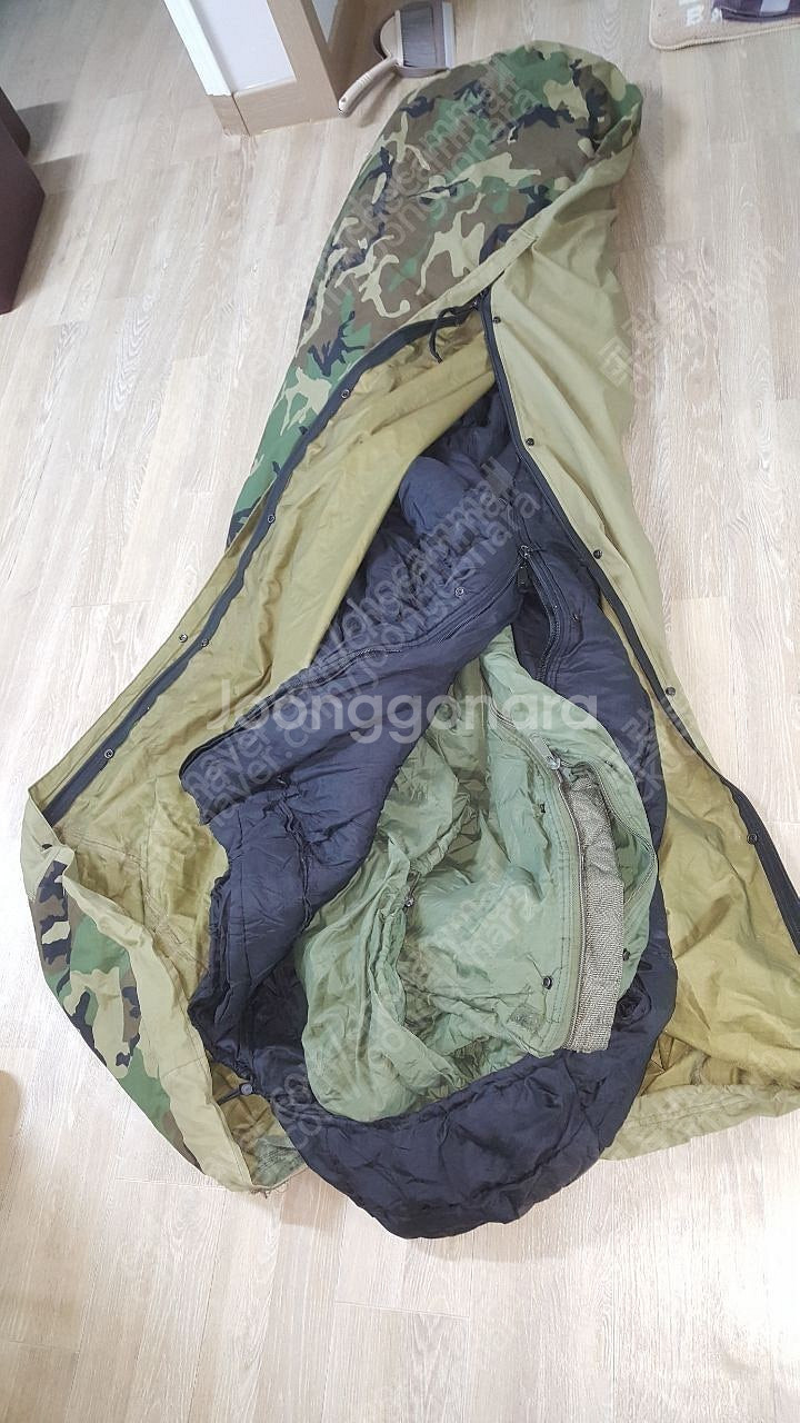 4피스침낭 /우드랜드 고아택스 상.하 / 캠핑용 박스상--0