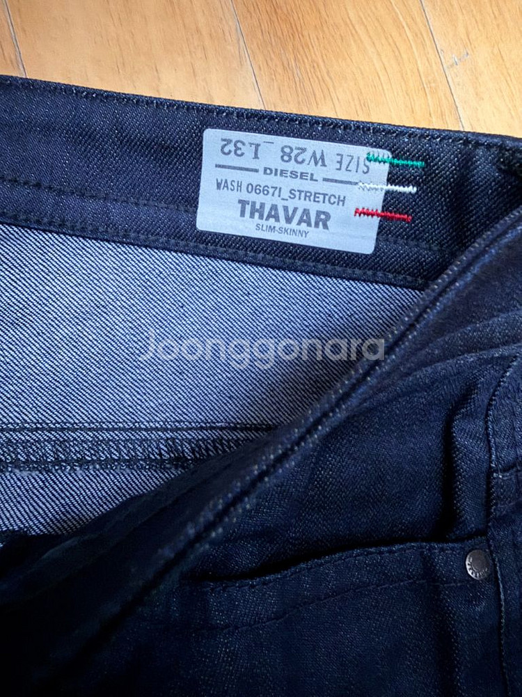 디젤 타바 슬림 스키니핏 블루 블랙 데님팬츠 28--6