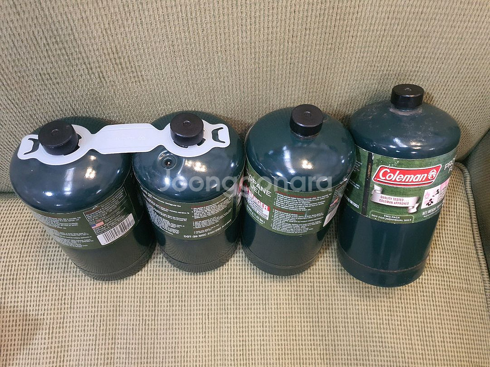 콜맨 1파운드 가스통4개--1