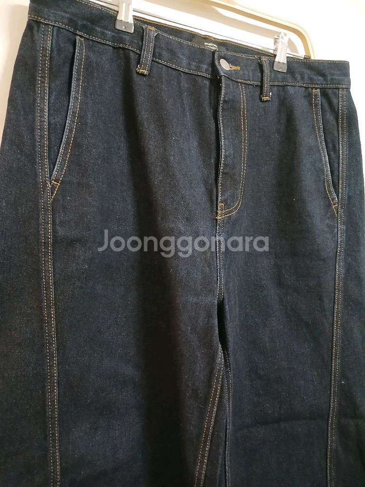 (34)무신사 스탠다드 세미벌룬 청바지 딥 인디고--1