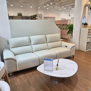 (전시품판매)리바트천연가죽 3.5인쇼파