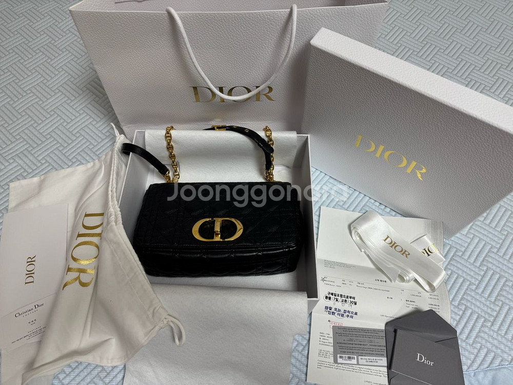 Dior 디올 카로백 미디움_ 박스 보증서 더스트백 쇼--0